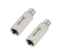 ECSiNG 2 Piezas Válvula de Aislamiento Neumática de Latón con Rosca Externa de 1/8 Pulgadas Y Retención de Rosca Macho A Hembra BSP de para Aire Agua Petróleo Y Gas 40 Mm