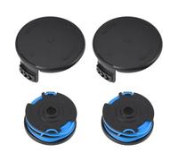 ECSiNG 2 Sets Tapa de Carrete y Hilo 1,65 mm x 4,9 m Compatible con Allister MGTP430 Cortabordes para Ajuste Seguro y Avance de Hilo Suave