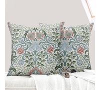 ECZOIL Juego de 2 Fundas de Almohada para 50 x 50 cm, diseño de Flores, Felpa Corta, 20 x 20 Pulgadas, impresión a Doble Cara, Funda de Almohada Decorativa para salón, sofá, Dormitorio, Lirio