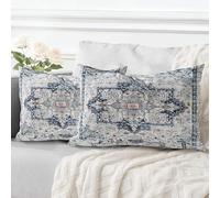 ECZOIL - Juego de 2 Fundas de cojín (30 x 50 cm), diseño Boho étnico Vintage, Fundas de cojín de 12 x 20 Pulgadas, para casa, salón, Dormitorio, Color Azul