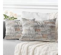 ECZOIL - Juego de 2 Fundas de cojín Decorativas, 40 x 60 cm, diseño de Flores Silvestres, Funda de Almohada para Dormitorio y Granja, hogar, salón, Color marrón