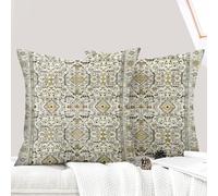 ECZOIL - Juego de 2 Fundas de cojín Decorativas Estilo Boho 40x40 cm, Fundas de cojín Vintage de Estilo Bohemio para Sala de Estar, Dormitorio, sofá, decoración del hogar con Cremallera Oculta