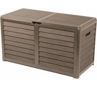 EDA 010290 BR.T CX1. Caja de jardín EDA BAYA, 420 litros, con aspecto de madera, color marrón