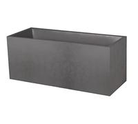 EDA Basalt 98 L - Jardinera (imitación de hormigón, Doble Pared, 99,5 x 39,5 x 43,5 cm), Color Gris Antracita