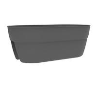 EDA - Jardinera Osaka 19,5 L - Sistema de fijación Simple y patentada - para Balcones y barandillas - 56 x 30,1 x 20,6 cm - Gris Antracita