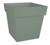 EDA - Maceta Cuadrada Toscana 39 cm - Volumen 38 L - 39 x 39 x 39 cm - Verde Laurel