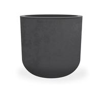 EDA - Maceta Redonda, 50 cm, Basalt'Up 67 l, Decoración, imitación de hormigón, de Pared Simple, área de retención de Agua, Ø 48,5 x A.46,2 cm, Gris Antracita