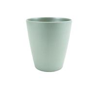 EDA - Maceta Redonda de 24 cm Agatha 7 L, Efecto irónico y Natural, Interior y Exterior, Resistente a los Golpes y a los Rayos UV, Ø 23,7 x H. 25,8 cm - Verde Almendra nacarada