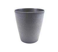 EDA - Maceta Redonda de 30 cm Agatha 15 L, Efecto irónico y Natural, Interior y Exterior, Resistente a los Golpes y a los Rayos UV, Ø 30,4 x H. 32,8 cm - Gris Ratón