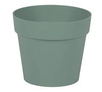 EDA - Maceta Redonda Toscana de 14 cm de diámetro - Volumen 1,1 L - Ø 13,5 cm x 11,7 cm - Verde Laurel