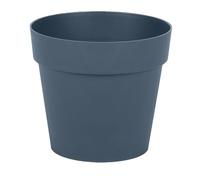 EDA - Maceta Redonda Toscana de 15 cm de diámetro - Volumen 1,6 L - Ø 15,3 x 13,7 cm - Azul Jean
