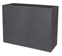 EDA - Muret Loft L Basalt 46 L - Decoración de hormigón (Doble Pared, 78 x 29 x 60 cm), Color Gris Antracita