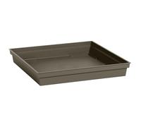 EDA - Platillo cuadrado Toscana 40 cm - para maceta cuadrada Toscana 50 cm - 40 x 40 x 5,9 cm - topo