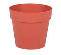 EDA Toscana - Maceta Redonda (14 cm, 1,1 L, diámetro de 13,5 x 11,7 cm), Color Naranja (Paquete de 6)
