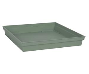EDA Toscana - Platillo cuadrado de 32,6 cm para macetas cuadradas Toscana ref. 13627-13628 - 13635 y 13639-32,6 x 32,6 x 4,9 cm, verde laurel
