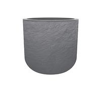 EDA Volcania'Up - Maceta Redonda (40 cm, 32,5 L, decoración de Piedra de imitación, Pared Individual, Zona de retención de Agua, diámetro 38,5 x 36,8 cm), Color Gris