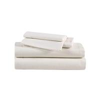 Eddie Bauer Home - Juego de sábanas de algodón de la colección de Franela, preencogidas y cepilladas para Mayor suavidad, Comodidad y sensación acogedora, Queen, Marfil