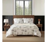 Eddie Bauer - Juego de Funda de edredón tamaño King, Ropa de Cama súper Suave con Fundas a Juego, decoración acogedora para el hogar, Certificado Oeko-Tex (Rocky Mountain Cabin Grey, King)