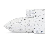 Eddie Bauer Sheet Set Juego de Ropa de Cama de percal de algodón, Fresco, Elegante decoración del hogar, Campout, Matrimonio Doble