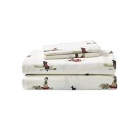 Eddie Bauer - Juego de sábanas tamaño Individual, Ropa de Cama de Franela de algodón cálido y Transpirable con Bolsillos Profundos, Cepillado para Mayor suavidad, decoración acogedora del hogar,