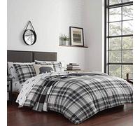 Eddie Bauer - King Comforter Set, Cotton Reversible Bedding with Matching Shams, Plaid Home Decor for All Seasons (Coal Cr rey, King)