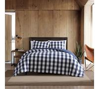 Eddie Bauer Lakehouse Plaid Juego de edredón, Algodón, Azul, Full/Queen