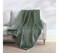 Eddie Bauer - Manta de Felpa Ultra Suave para decoración del hogar, Ropa de Cama para Todas Las Estaciones (Verde sólido Ultra Lux, 50 x 60)