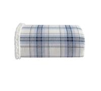 Eddie Bauer - Manta de Franela de algodón para decoración del hogar, Ropa de Cama Sherpa Reversible para Todas Las Estaciones (Edgewood Plaid Blue, Manta)