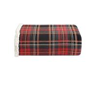 Eddie Bauer - Manta de Franela de algodón Reversible súper Suave, Regalo Ideal de Navidad y Elefante Blanco, acogedora decoración del hogar a Cuadros (Rojo tartán de montaña, Manta)