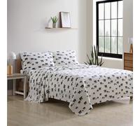Eddie Bauer Oso Familia Franela Juego de sábanas, Gris, Matrimonio