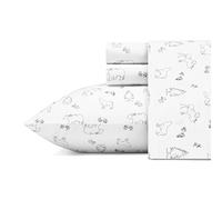 Eddie Bauer - Sábanas Individuales XL, Juego de Ropa de Cama de percal de algodón, decoración Fresca y Fresca del hogar (Pistas de Animales, Individual XL)