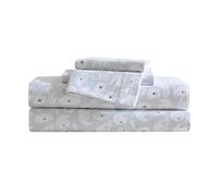 Eddie Bauer - Sábanas matrimoniales, Juego de Ropa de Cama de Franela de algodón, Cepillado para Mayor suavidad, decoración acogedora para el hogar, Certificado Oeko-Tex (Explorer Bears Grey,