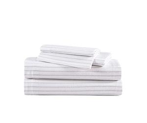 Eddie Bauer - Twin Sheet Set, Warm Breathable Cotton Flannel Bedding with Deep Pockets, Brushed for Extra Softness, Cozy Home Decor, Oeko-Tex Certified (Trail Stripe, Twin)