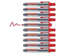 Edding 12-002 - Caja con 10 Marcadores para Pizarra Blanca Retract - Punta Redonda - 1,5-3 mm - Rojo