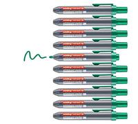 Edding 12-004 - Caja con 10 Marcadores para Pizarra Blanca Retract - Punta Redonda - 1,5-3 mm - Verde
