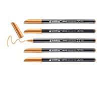 Edding 1200-016 - Caja con 5 Rotuladores 1200 con Punta de Fibra - 1mm - Naranja Claro