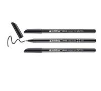 Edding 1200 - Blister con 3 Rotuladores 1200 - Punta Redonda de 1 mm - Negro