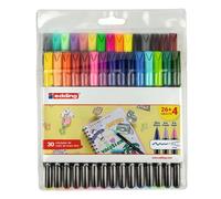 edding Rotulador 1200 4-1200-30 Punta fibra Pack de 30 (26+4) Colores clásicos, neón y pastel