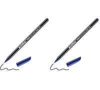 Edding 1200 rotulador de color de trazo fino - azul - 1 rotulador - punta redonda de 1 mm - marcador dibujar y escribir (Paquete de 2)