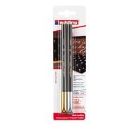 edding 1200 rotulador de color metálico - oro, plata - x2 - punta redondeada 1-3 mm - para escribir,dibujar y esbozar - libros de visitas,fabricación de tarjetas,artesanías de bricolaje y scrapbooking