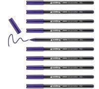 Edding 1300-008 - Caja con 10 Rotuladores con Punta de Fibra - 2mm - Violeta