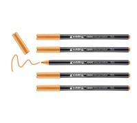 Edding 1300-016 - Caja con 5 Rotuladores con Punta de Fibra - 2mm - Naranja Claro