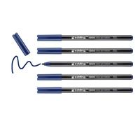 Edding 1300-017 - Caja con 5 Rotuladores con Punta de Fibra - 2mm - Azul Acero