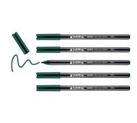 Edding 1300-025 - Caja con 5 Rotuladores con Punta de Fibra - 2mm - Verde Botella