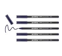 Edding 1300-029 - Caja con 5 Rotuladores con Punta de Fibra - 2mm - Azul Prusiano