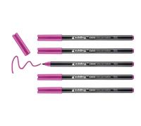 Edding 1300-031 - Caja con 5 Rotuladores con Punta de Fibra - 2mm - Violeta Claro