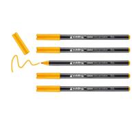 Edding 1300-043 - Caja con 5 Rotuladores con Punta de Fibra - 2mm - Amarillo Brillante