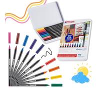 edding Rotulador 1300 Colourpen – negro, azul, marrón, verde, naranja