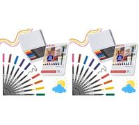 Edding 1300-10S - Estuche de metal con 10 rotuladores - Multicolor (Paquete de 2)