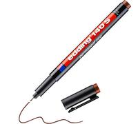 edding 140 S rotulador permanente - marrón - 1 rotulador - punta redonda de 0,3 mm - bolígrafo para escribir sobre cristal, plástico, láminas y superficies lisas - permanente, secado rápido, no mancha